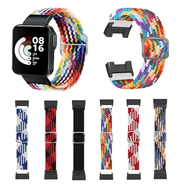 Xiaomi Redmi Watch nylon elastisk klokkerem - Regnbuefarge