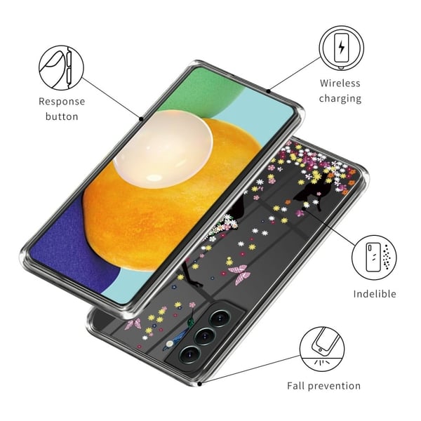 Deco Samsung Galaxy S23 Plus Etui - Blomst Fe