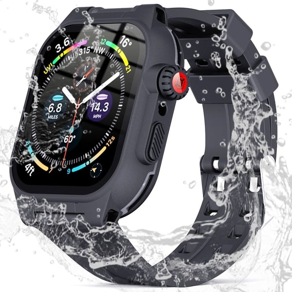 Apple Watch (41 mm) SHELLBOX vanntett deksel + klokkerem i silikon