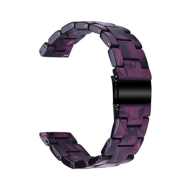20 mm resin urrem til Amazfit-ur med spænde i rustfrit stål - Mørklilla