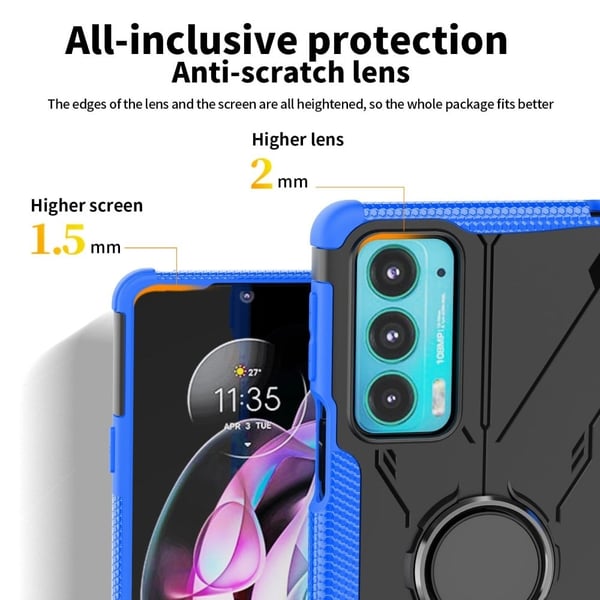 Magneettilevyllä varustettu potkulaudan suojus Motorola Edge 20 - Ruusu