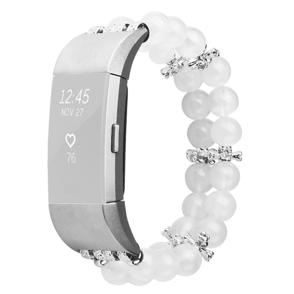 Fitbit Charge 4 / 3 to-rad agat stilig klokkerem - Sølv