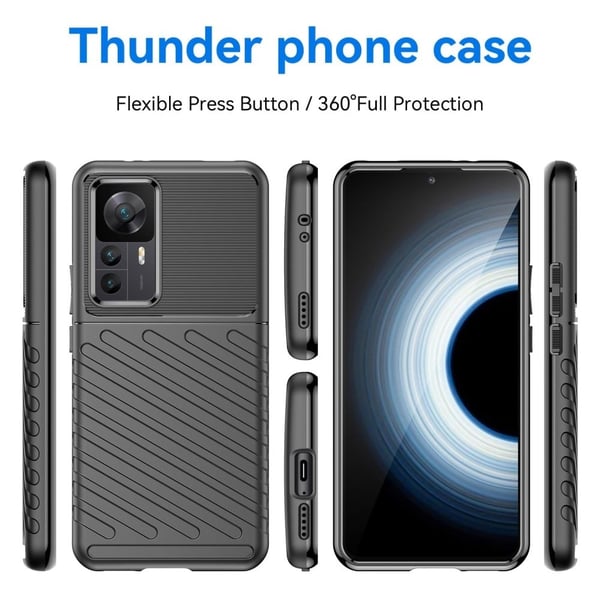 Thunder Xiaomi 12T / 12T Pro / K50 Ultra Etui - Sort