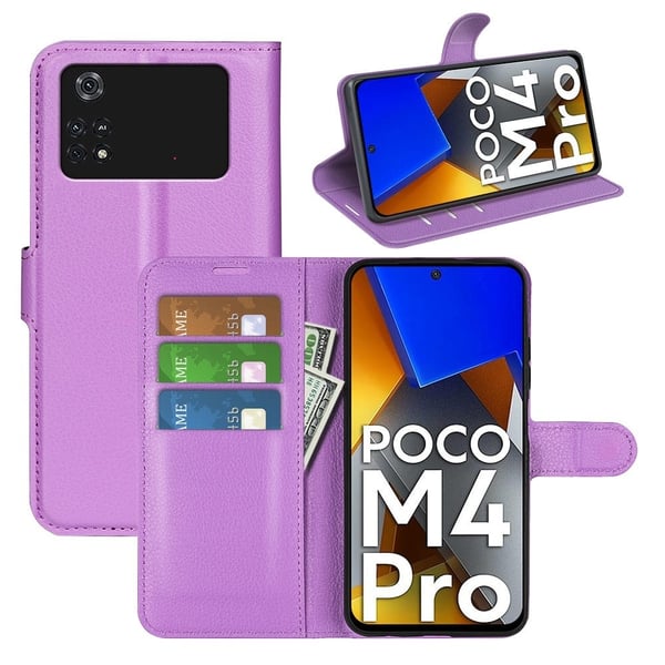 Classic Xiaomi Poco M4 Pro flip etui - Lilla