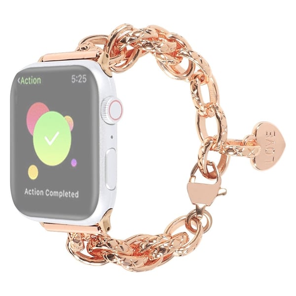 Apple Watch (41 mm) klokkerem i rustfritt stål med anheng - Rose Gull
