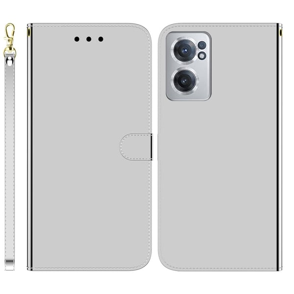 Mirror OnePlus Nord CE 2 5G flip-etui - Sølv
