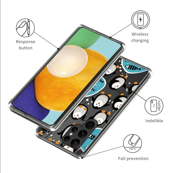 Deco Samsung Galaxy S23 Ultra Etui - Pingvin