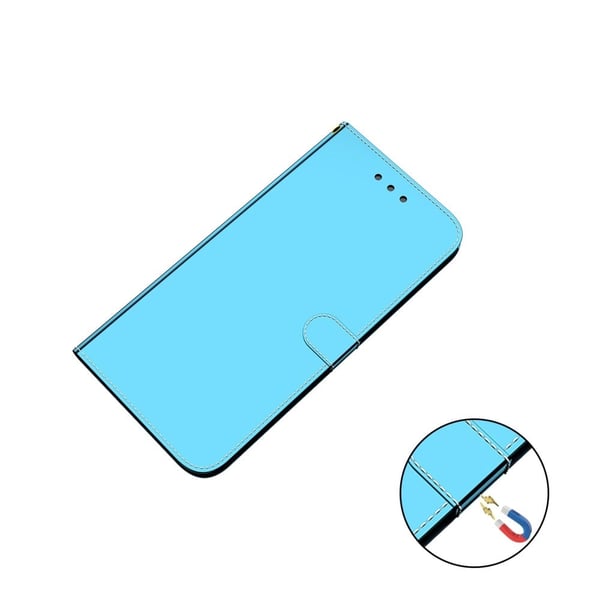 Mirror ZTE Blade A72 / ZTE V40 Vita flip-etui - Blå