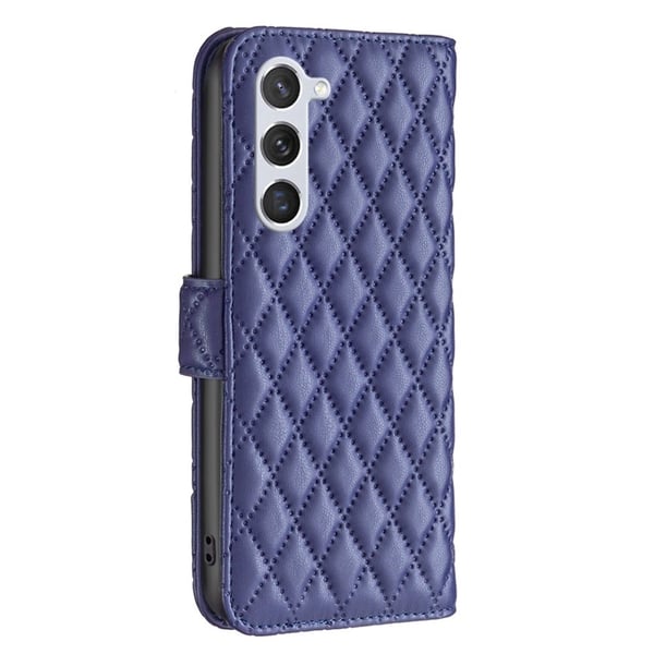 Rombemønster, matt flip-deksel for Samsung Galaxy S23 - Blå