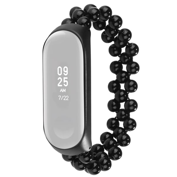 Xiaomi Mi Smart Band 4 / 3 fasjonable beaded klokkerem - Svart