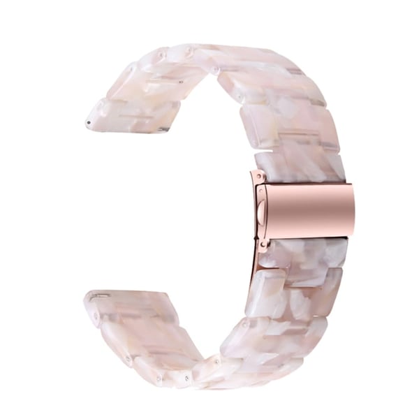 20 mm glat resin urrem til Amazfit-ur - Lyserød / Hvid