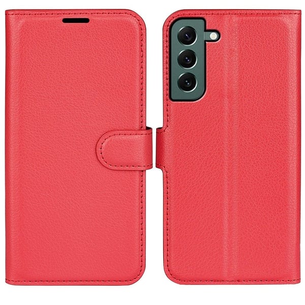 Klassisk Samsung Galaxy S23 Plus Flip Etui - Rød Klassisk Samsung Galaxy S23 Plus Flip Etui - Rød