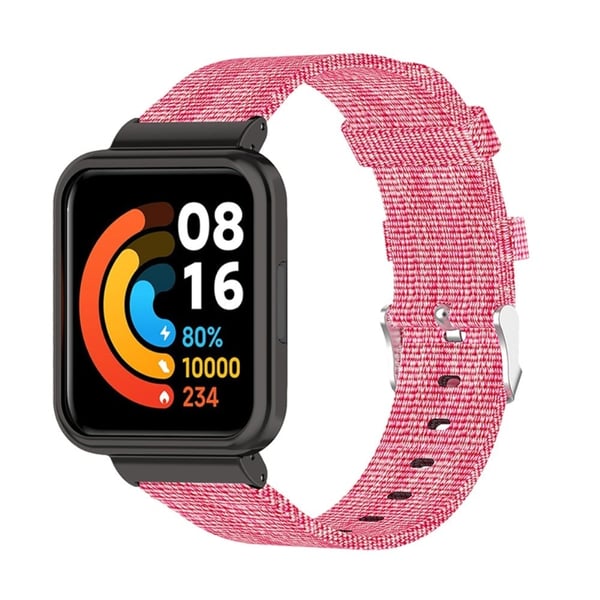 Xiaomi Redmi Watch 2 nylon pustende klokkerem - Rosa