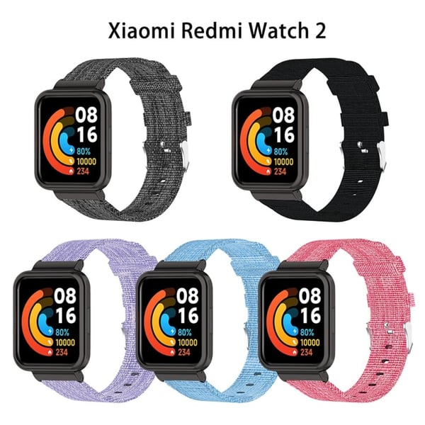 Xiaomi Redmi Watch 2 nylon pustende klokkerem - Rosa