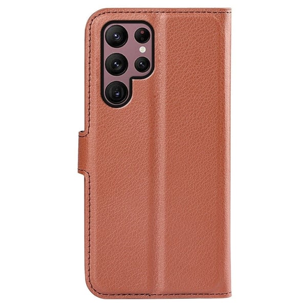 Classic Samsung Galaxy S23 Ultra Flippetui - Brun