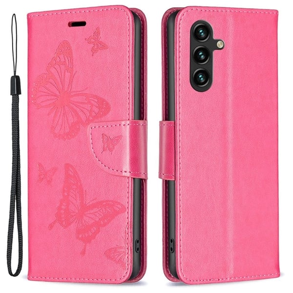 Butterfly Samsung Galaxy A14 Flippetui - Rose