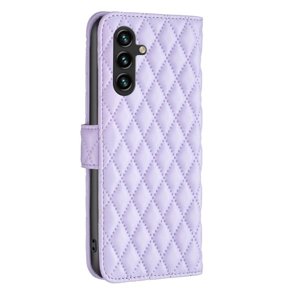 Rhombus mat Samsung Galaxy A14 flip etui - Lilla