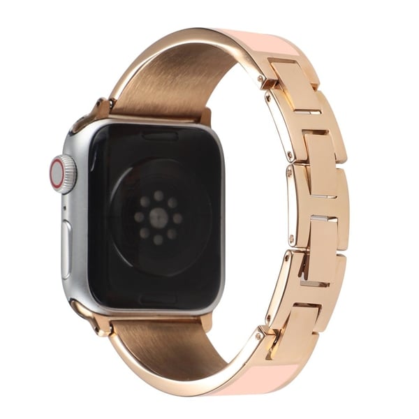 Apple Watch (41 mm) klokkerem i rustfritt stål med kjedespleising - Rosa