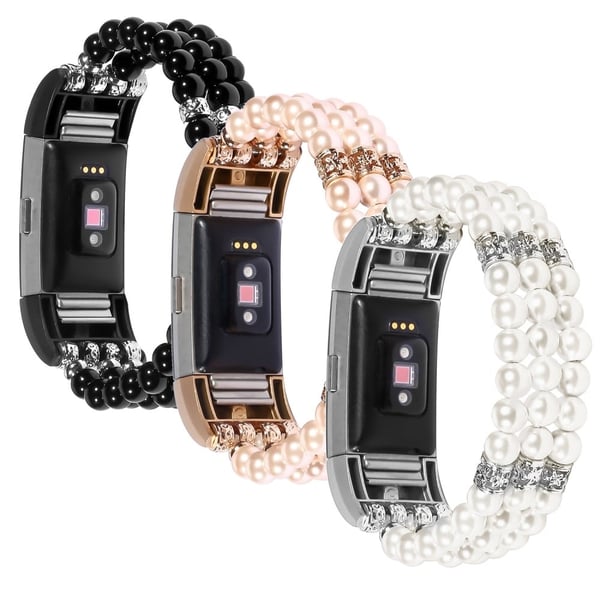 Fitbit Charge 4 / 3 tre rader stilig orb klokkerem - Rose Gull
