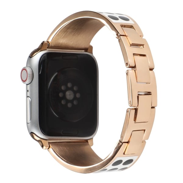 Apple Watch (41 mm) klokkerem i rustfritt stål med kjedespleising - Svart Flekk