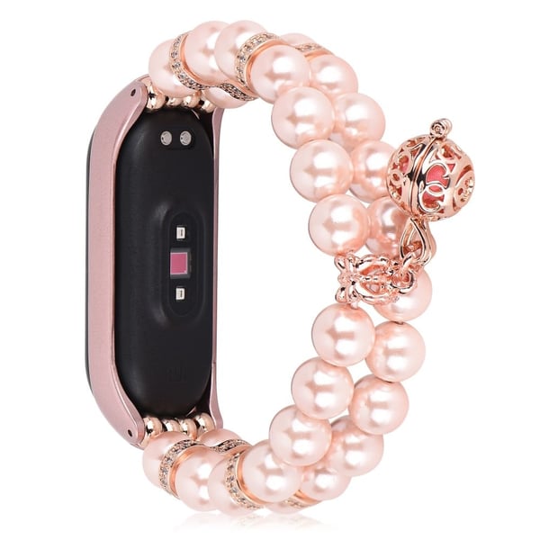 Xiaomi Mi Smart Band 4 / 3 to rad faux perler dekor urrem - Rosa