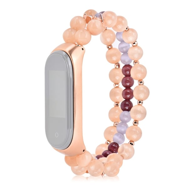 Xiaomi Mi Smart Band 4 / 3 opal perler klokkerem - Gull