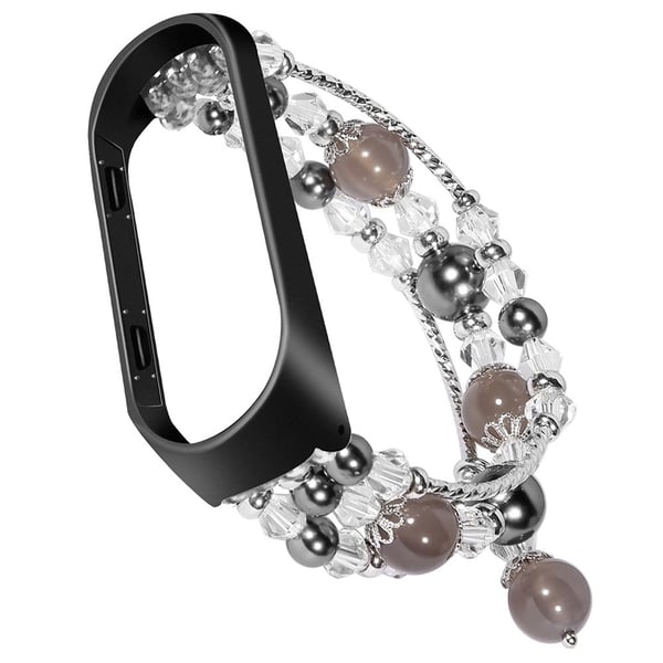 Xiaomi Mi Smart Band 4 / 3 agat krystall klokkerem - Grå