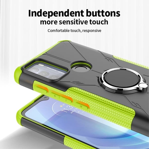 Magneettikannattimella varustettu potkukiinnike Motorola Moto G50:lle - Valkoinen