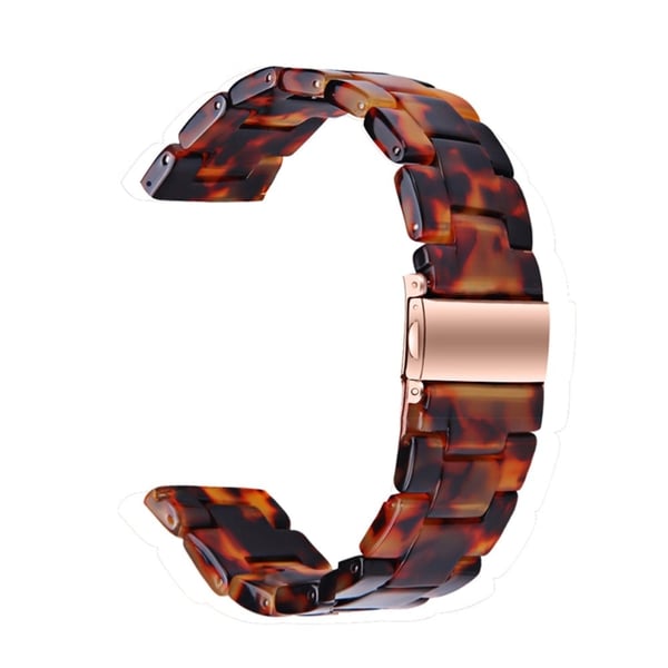 20 mm glat resin urrem til Amazfit-ur - Skildpaddeskal Farve
