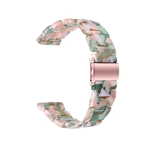20 mm glat resin urrem til Amazfit-ur - Lyserød / Grøn