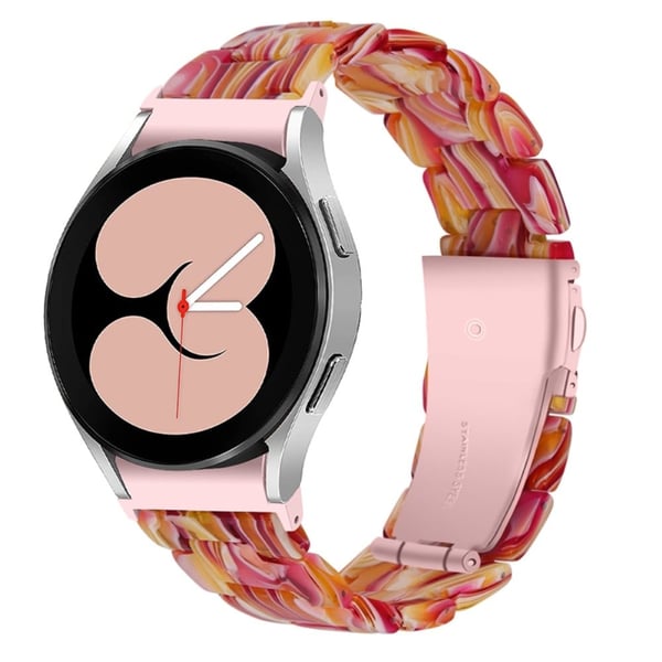 Stilfuld urrem i resin-stil til Samsung Galaxy Watch 4 - Rød