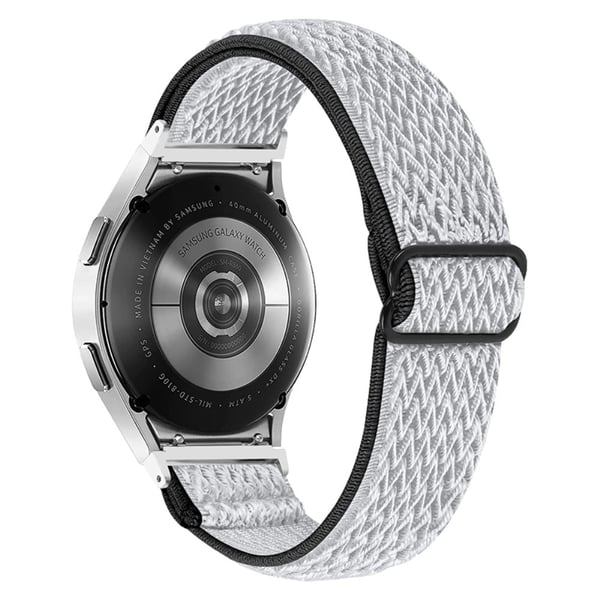 Elastisk enkel klokkerem til Samsung Galaxy Watch 4 - Svart / Hvit