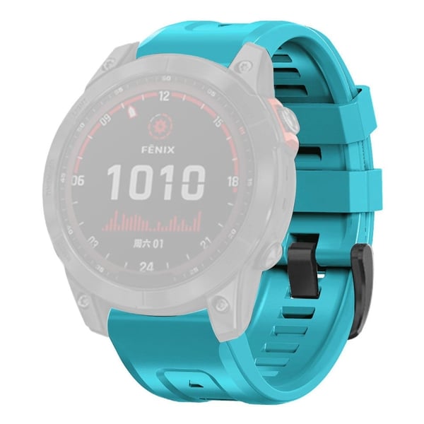 Garmin Fenix 7 klokkerem i silikon med spenne - Himmelblå
