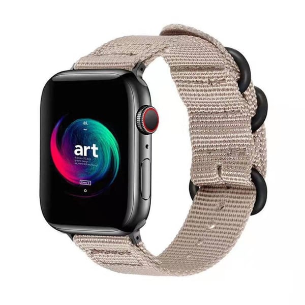 Apple Watch (45 mm) klokkerem i vevd nylon - Khaki