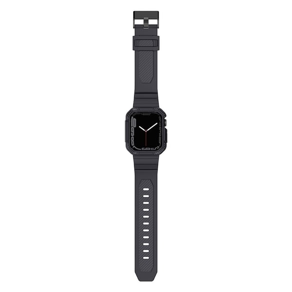 Apple Watch (41 mm) karbonfiberdeksel med klokkerem - Mørkegrå