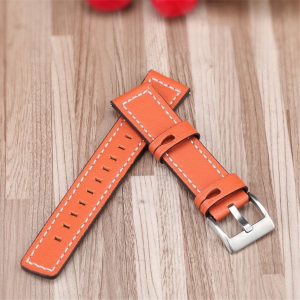 Huawei Watch GT 2e / GT 2 46 mm klokkerem i ekte okseskinn - Oransje