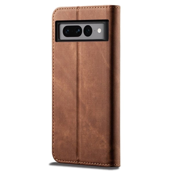 Jeans Google Pixel 7 Pro Flip Etui - Kaffe