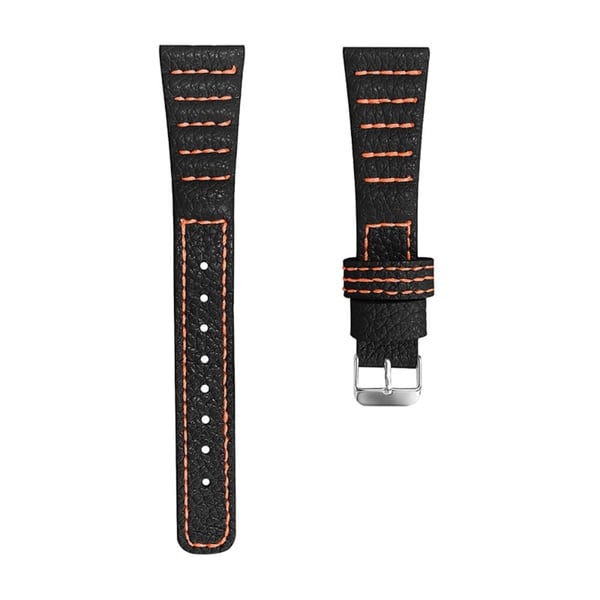 Amazfit Bip S / GTR 42mm Top Layer klokkerem i ekte skinn - Svart