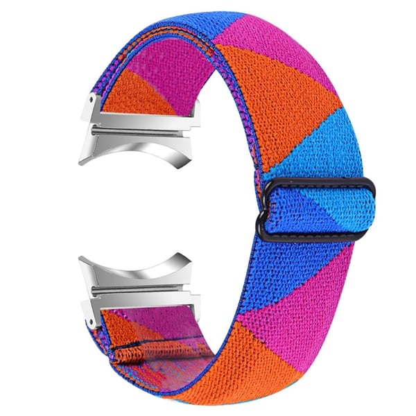 Elastisk klokkerem med kult mønster til Samsung Galaxy Watch 4 - Blå / Oransje / Oransje
