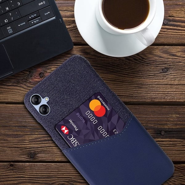 Bofink Samsung Galaxy A04 Card Suojakuori - Sininen