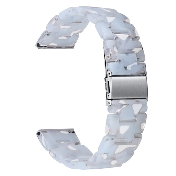 22 mm fasjonabel klokkerem med 3 perler i harpiks til Amazfit-klokke - Lyseblå 22 mm fasjonabel klokkerem med 3 perler i harpiks til Amazfit-klokke - Lyseblå