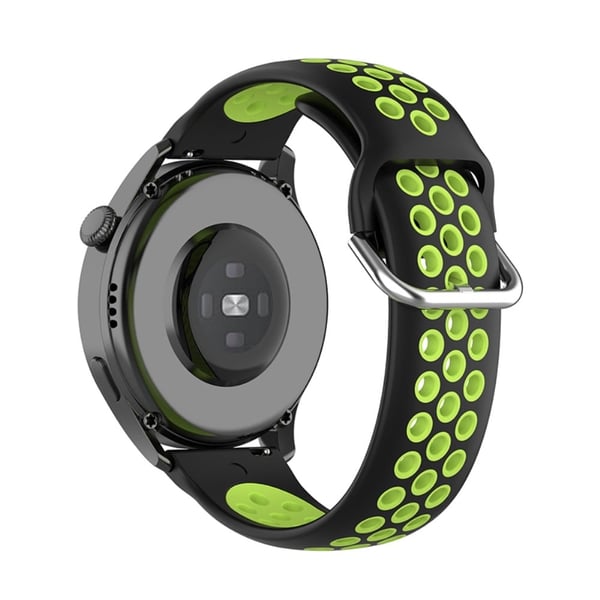 Pebble 2 / SE 2 / Time Round Large tofarget klokkerem i silikon - Svart / Mintgrønn