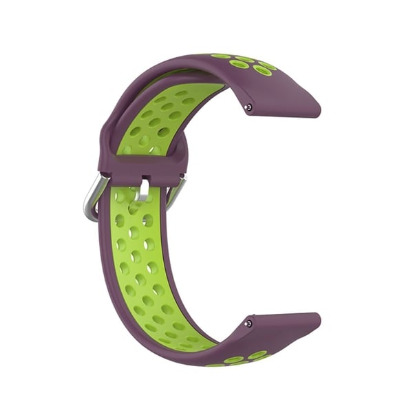 Pebble 2 / SE 2 / Time Round Large tofarget klokkerem i silikon - Lilla / Mintgrønn