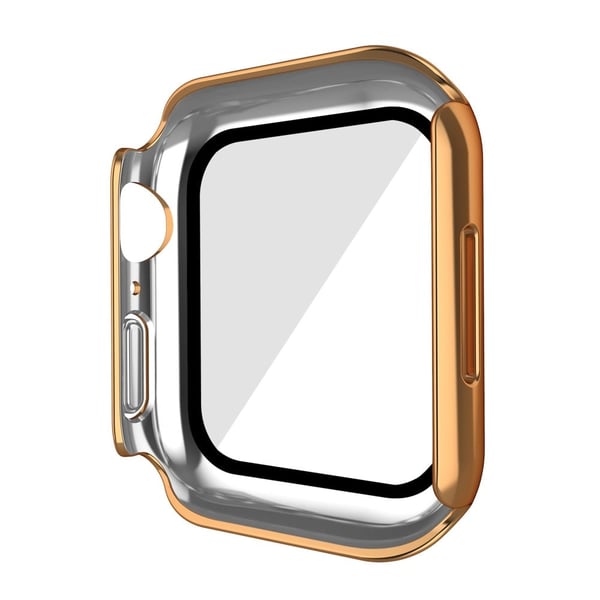 Apple Watch (41 mm) galvaniseringsdeksel med herdet glass - Rose Gull