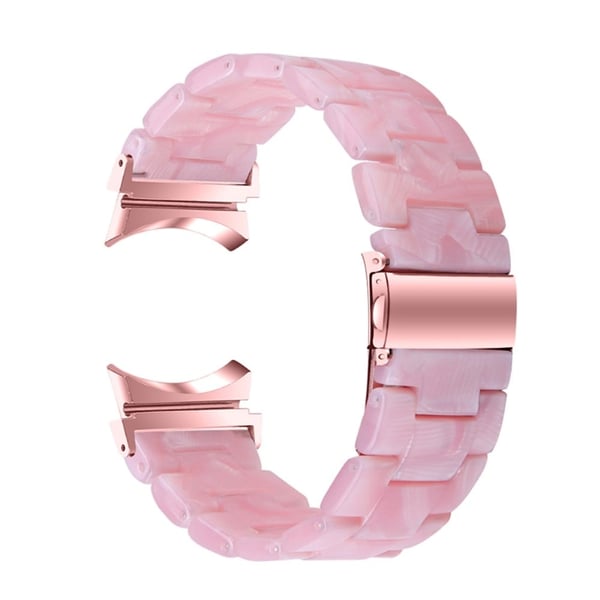 Cool urrem i resin-stil til Samsung Galaxy Watch 4 - Perle Lyserød