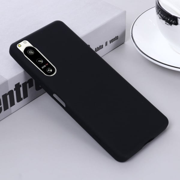 Matte Liquid silikone cover til Sony Xperia 5 IV - Sort