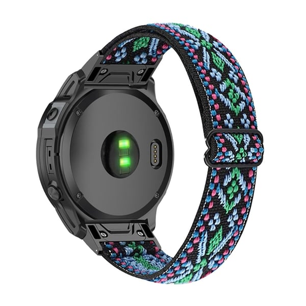 Elastisk klokkerem i nylon for Garmin-klokke - Grønn