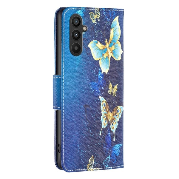 Wonderland Samsung Galaxy A34 5G Flippetui - Gylden Sommerfugler