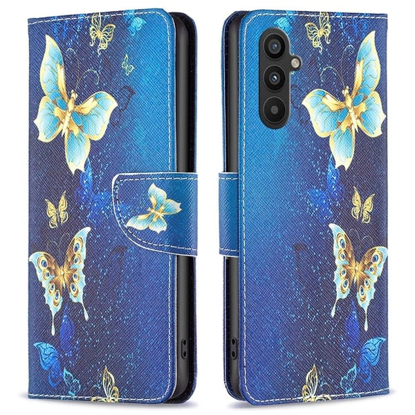 Wonderland Samsung Galaxy A34 5G Läppäkotelo - Golden Butterflies