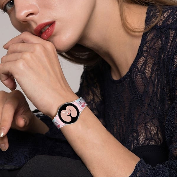 Stilfuld urrem i resin-stil til Samsung Galaxy Watch 4 - Smaragdrød